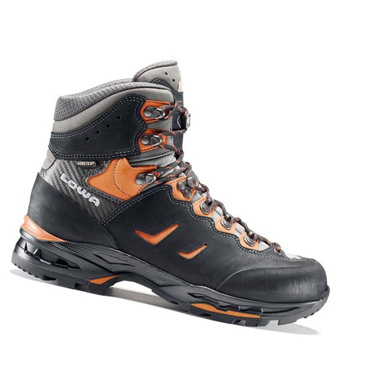 Botas Montaña Lowa Camino GTX Hombre Negros Naranjas | AULDM8103