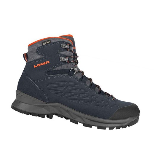 Botas Montaña Lowa Explorer GTX Mid Hombre Azul Marino Naranjas | GXIPF9317
