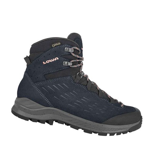 Botas Montaña Lowa Explorer GTX Mid WS Mujer Azul Marino Rosas | NLIFO1289