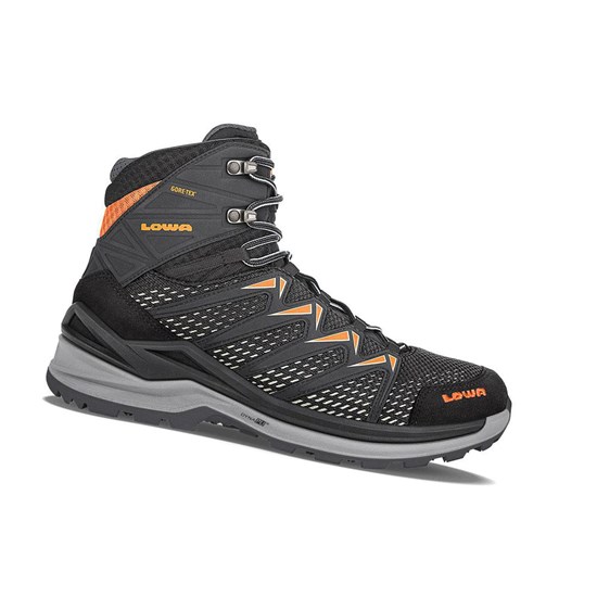 Botas Montaña Lowa Innox Pro GTX Mid Hombre Negros Naranjas | FJKLV6835