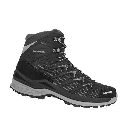 Botas Montaña Lowa Innox Pro GTX Mid Hombre Negros Grises | PAZNM9781
