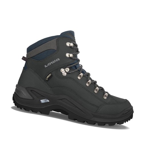 Botas Montaña Lowa Renegade GTX Mid Hombre Azules Azul Marino | FXJBD6574