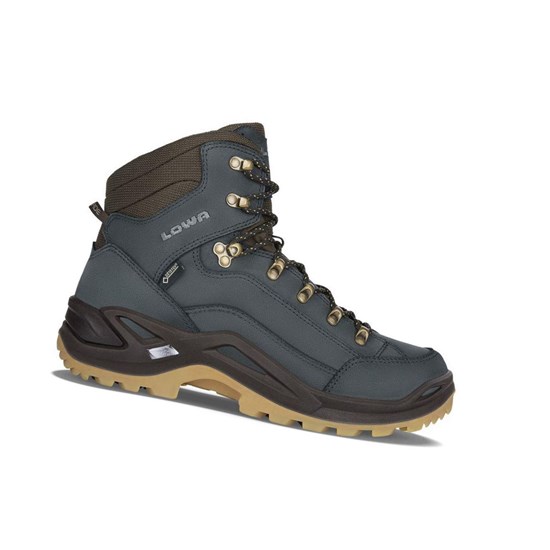 Botas Montaña Lowa Renegade GTX Mid Hombre Azul Marino | HIRJK0179