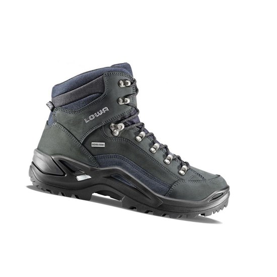 Botas Montaña Lowa Renegade GTX Mid S Hombre Grises Oscuro Azul Marino | RMKXA9601