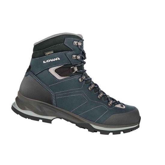 Botas Montaña Lowa Santiago GTX Hombre Azul Marino Grises | ZRWNH4985