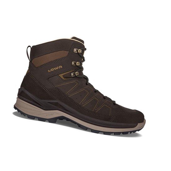 Botas Montaña Lowa Toro Evo LL Mid Hombre Marrom Oscuro | SNFGE0184