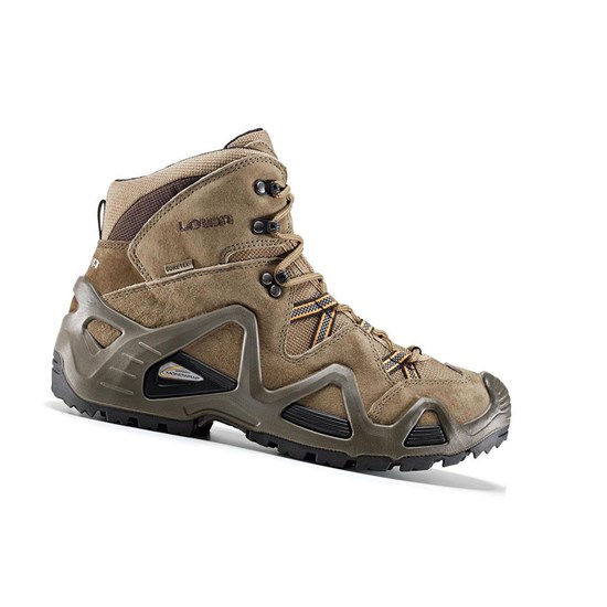 Botas Montaña Lowa Zephyr GTX Mid Hombre Beige Marrom | ESYZJ2517