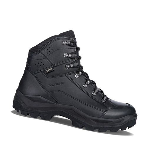 Botas Tácticas Lowa Renegade II GTX Mid TF Hombre Negros | JYCXH7548