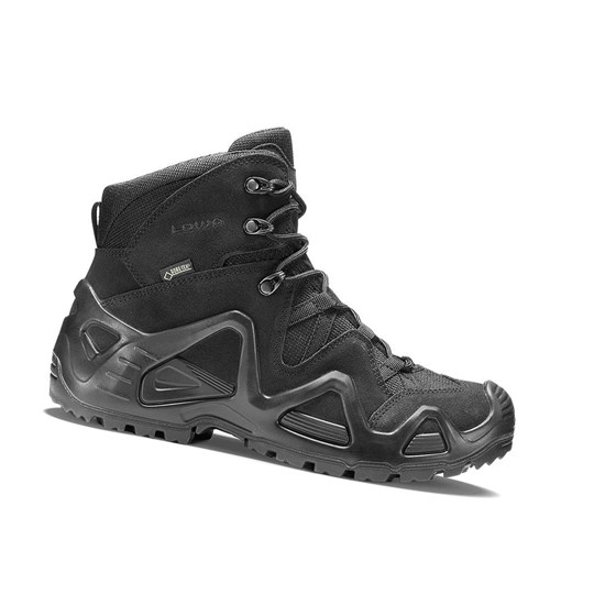 Botas Tácticas Lowa Zephyr GTX Mid TF Hombre Negros | CAEFS6579