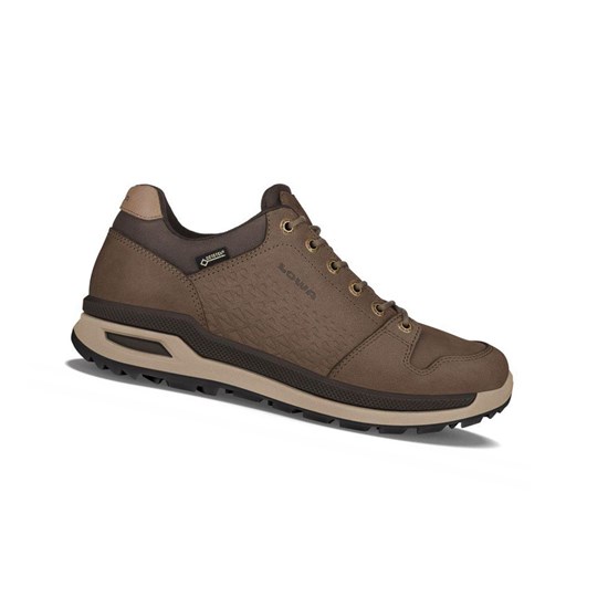 Tenis Para Caminar Lowa Locarno GTX LO Hombre Marrom | BDTUO7384