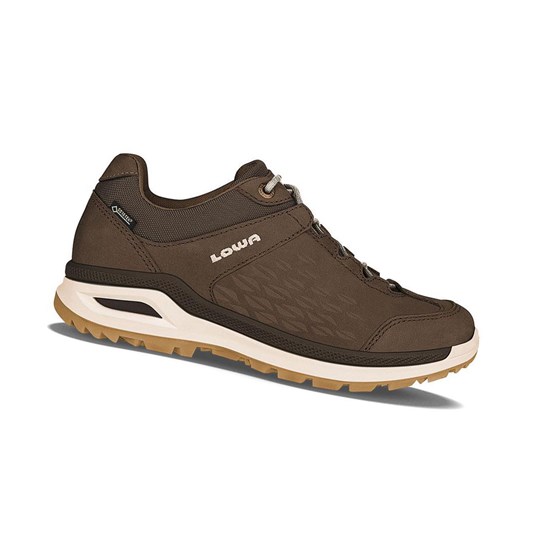 Tenis Para Caminar Lowa Locarno GTX LO WS Mujer Espresso | DNQKO3859