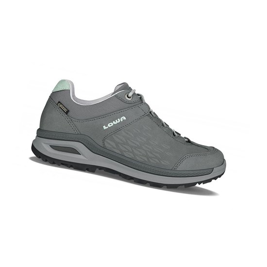 Tenis Para Caminar Lowa Locarno GTX LO WS Mujer Graphite / Jade | ONQHT0354