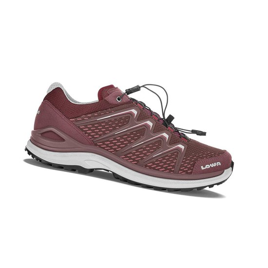 Tenis Para Caminar Lowa Maddox GTX LO WS Mujer Vino Coral | TGYCK1794