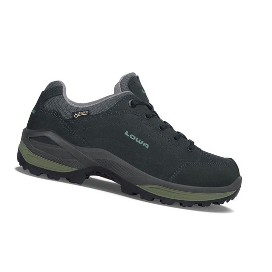 Tenis Para Caminar Lowa Renegade GTX LO WS Mujer Graphite / Jade | FRHYW3716