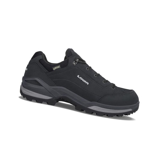 Tenis Para Caminar Lowa Renegade GTX LO Hombre Negros | HVFJO4910
