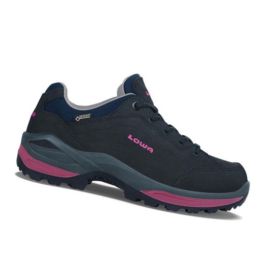 Tenis Para Caminar Lowa Renegade GTX LO WS Mujer Azul Marino | SJDEA5387