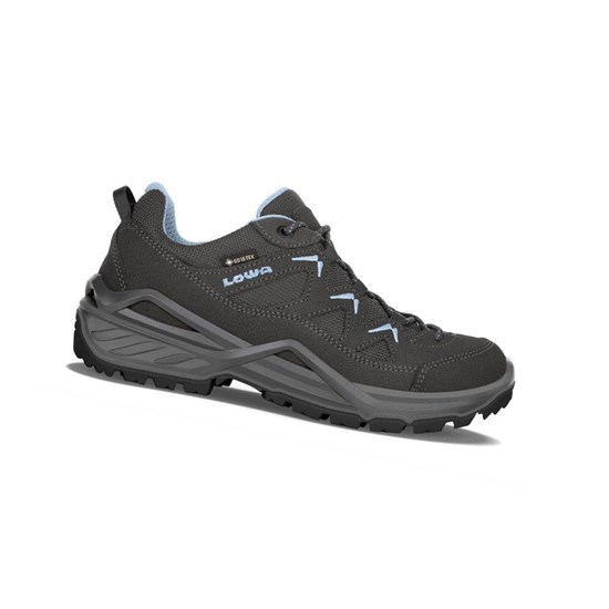 Tenis Para Caminar Lowa Sirkos Evo GTX LO WS Mujer Graphite / Iceblue | CZRBL7852