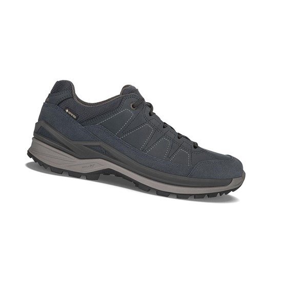 Tenis Para Caminar Lowa Toro Evo GTX LO Hombre Azul Marino Grises | WVYBT8324